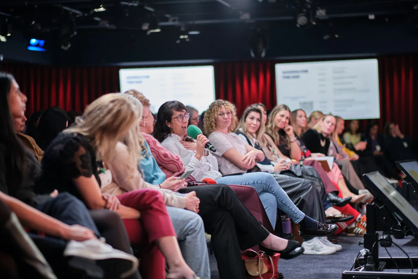 Founders in the audience asking a question at Female Founders Raise 2026