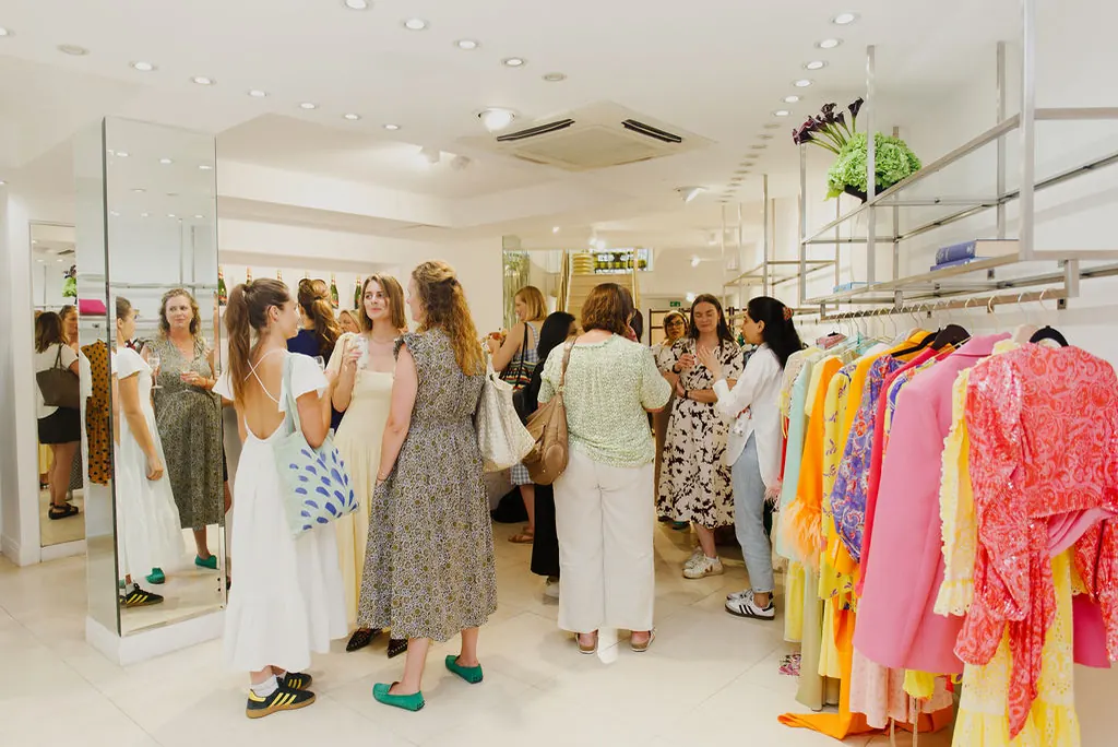 Founders networking at a Female Founders Rise event