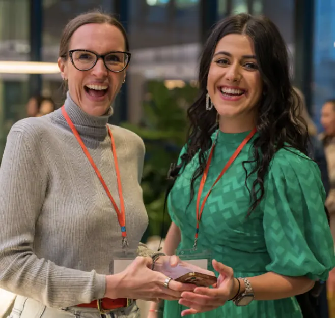 Female founders networking at an FFR event