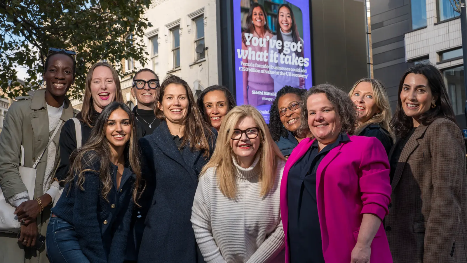 Female founders at a community event