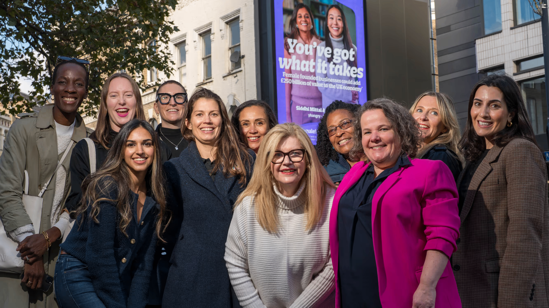 Female founders at a community event